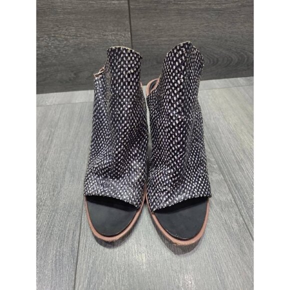 Balenciaga Python Style Printed Leather Sandals Black 37,5 S000032 - Picture 2 of 11